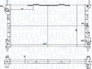 Magneti Marelli 350213181200 - Radiateur, refroidissement du moteur cwaw.fr