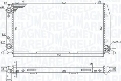 Magneti Marelli 350213188700 - Radiateur, refroidissement du moteur cwaw.fr