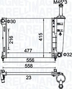 Magneti Marelli 350213183900 - Radiateur, refroidissement du moteur cwaw.fr