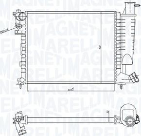 Magneti Marelli 350213183400 - Radiateur, refroidissement du moteur cwaw.fr