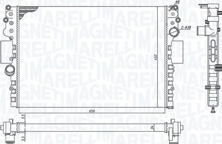 Magneti Marelli 350213183800 - Radiateur, refroidissement du moteur cwaw.fr