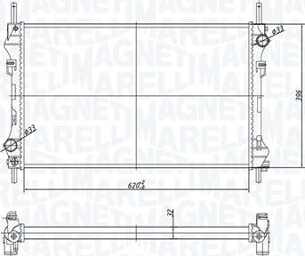 Magneti Marelli 350213183300 - Radiateur, refroidissement du moteur cwaw.fr