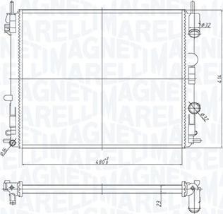 Magneti Marelli 350213182200 - Radiateur, refroidissement du moteur cwaw.fr