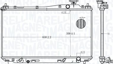 Magneti Marelli 350213182700 - Radiateur, refroidissement du moteur cwaw.fr