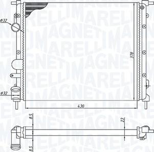 Magneti Marelli 350213187900 - Radiateur, refroidissement du moteur cwaw.fr