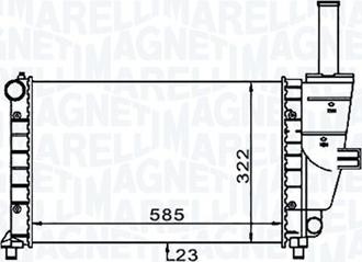 Magneti Marelli 350213187100 - Radiateur, refroidissement du moteur cwaw.fr