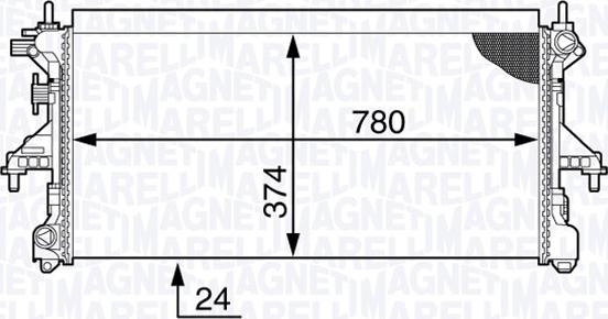 Magneti Marelli 350213139800 - Radiateur, refroidissement du moteur cwaw.fr