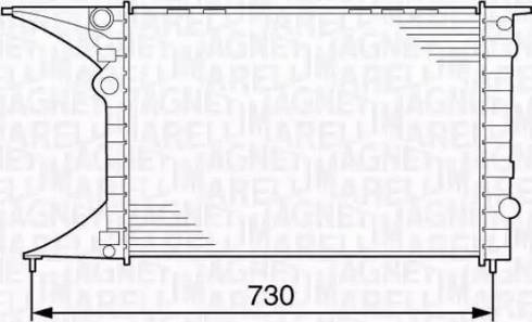 Magneti Marelli 350213130700 - Radiateur, refroidissement du moteur cwaw.fr