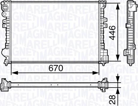 Magneti Marelli 350213131400 - Radiateur, refroidissement du moteur cwaw.fr