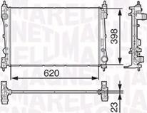 Magneti Marelli 350213131600 - Radiateur, refroidissement du moteur cwaw.fr