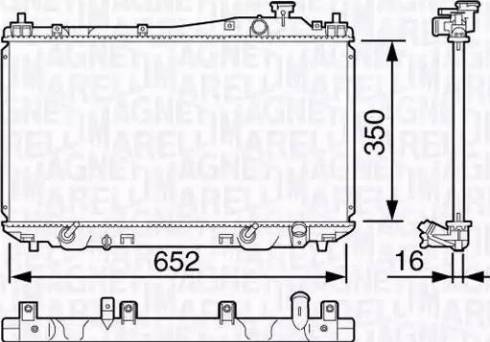 Magneti Marelli 350213133800 - Radiateur, refroidissement du moteur cwaw.fr