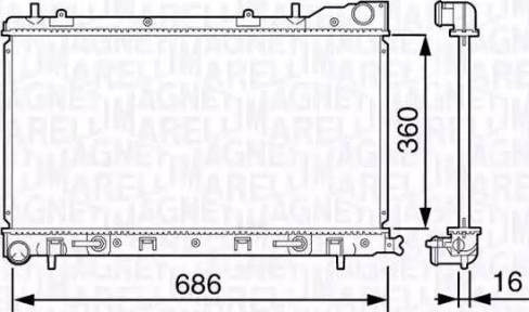 Magneti Marelli 350213132300 - Radiateur, refroidissement du moteur cwaw.fr