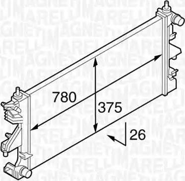 Magneti Marelli 350213129400 - Radiateur, refroidissement du moteur cwaw.fr