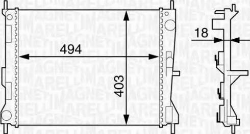 Magneti Marelli 350213129300 - Radiateur, refroidissement du moteur cwaw.fr