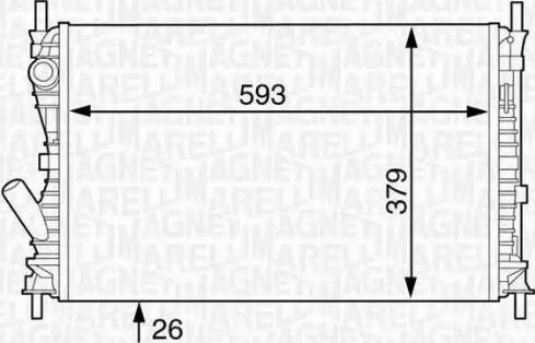 Magneti Marelli 350213124100 - Radiateur, refroidissement du moteur cwaw.fr