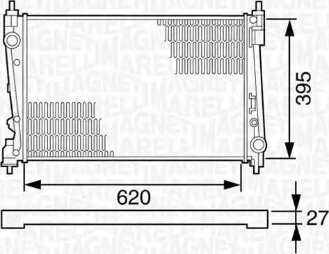 Magneti Marelli 350213124800 - Radiateur, refroidissement du moteur cwaw.fr