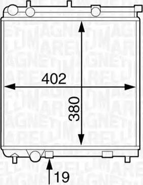 Magneti Marelli 350213125800 - Radiateur, refroidissement du moteur cwaw.fr