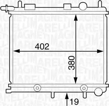 Magneti Marelli 350213125700 - Radiateur, refroidissement du moteur cwaw.fr