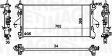 Magneti Marelli 350213126900 - Radiateur, refroidissement du moteur cwaw.fr