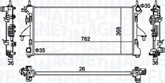 Magneti Marelli 350213126900 - Radiateur, refroidissement du moteur cwaw.fr