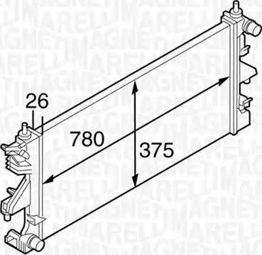 Magneti Marelli 350213126800 - Radiateur, refroidissement du moteur cwaw.fr