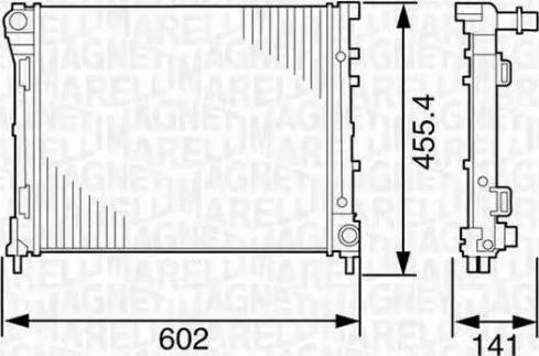 Magneti Marelli 350213120600 - Radiateur, refroidissement du moteur cwaw.fr