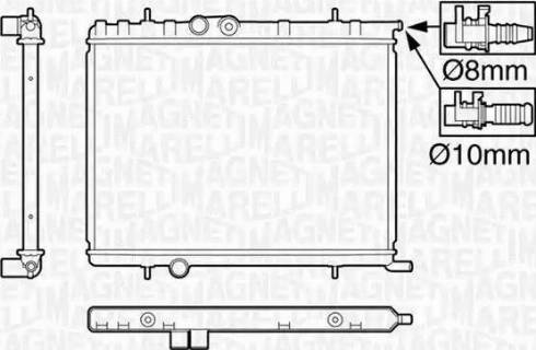 Magneti Marelli 350213120009 - Radiateur, refroidissement du moteur cwaw.fr