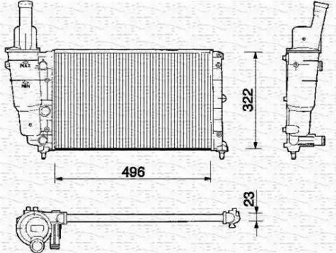 Magneti Marelli 350213120000 - Radiateur, refroidissement du moteur cwaw.fr