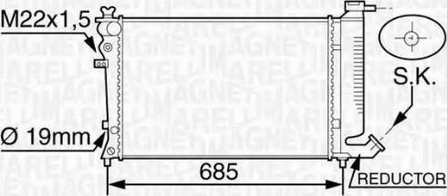 Magneti Marelli 350213120200 - Radiateur, refroidissement du moteur cwaw.fr