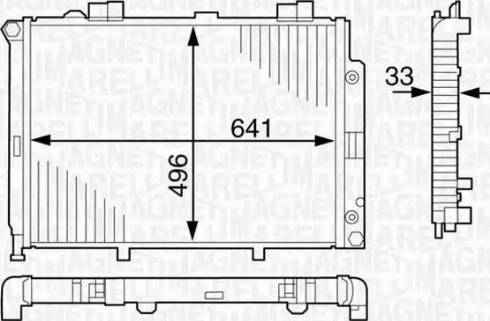 Magneti Marelli 350213123100 - Radiateur, refroidissement du moteur cwaw.fr