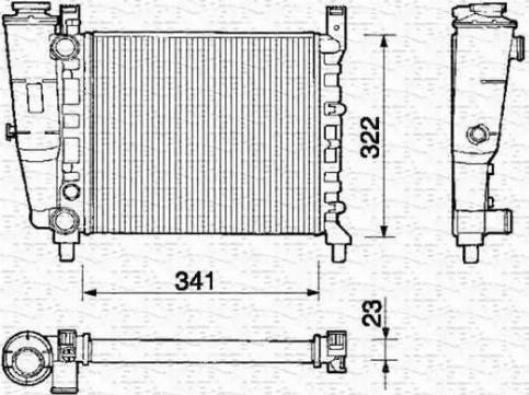 Magneti Marelli 350213127000 - Radiateur, refroidissement du moteur cwaw.fr