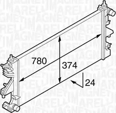 Magneti Marelli 350213127100 - Radiateur, refroidissement du moteur cwaw.fr