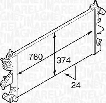 Magneti Marelli 350213127200 - Radiateur, refroidissement du moteur cwaw.fr