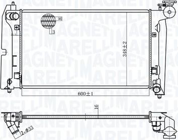 Magneti Marelli 350213175800 - Radiateur, refroidissement du moteur cwaw.fr