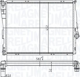 Magneti Marelli 350213176800 - Radiateur, refroidissement du moteur cwaw.fr