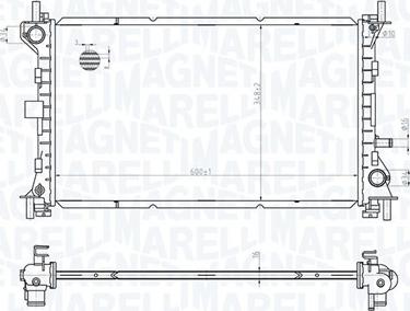 Magneti Marelli 350213178100 - Radiateur, refroidissement du moteur cwaw.fr