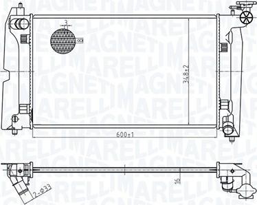 Magneti Marelli 350213178300 - Radiateur, refroidissement du moteur cwaw.fr