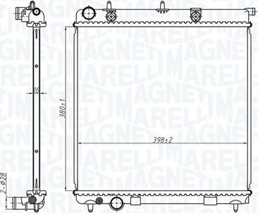 Magneti Marelli 350213173500 - Radiateur, refroidissement du moteur cwaw.fr