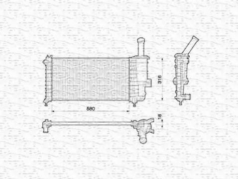 Magneti Marelli 350213173000 - Radiateur, refroidissement du moteur cwaw.fr