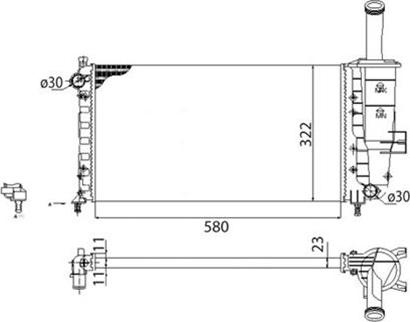 Magneti Marelli 350213173003 - Radiateur, refroidissement du moteur cwaw.fr