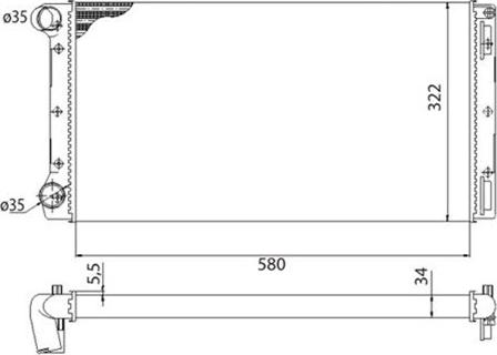 Magneti Marelli 350213172003 - Radiateur, refroidissement du moteur cwaw.fr