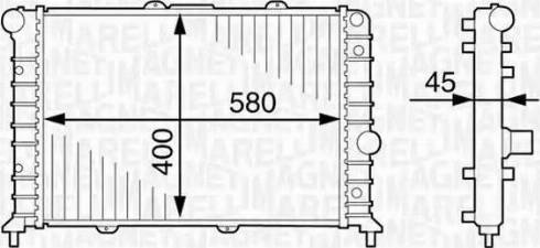 Magneti Marelli 350213897000 - Radiateur, refroidissement du moteur cwaw.fr