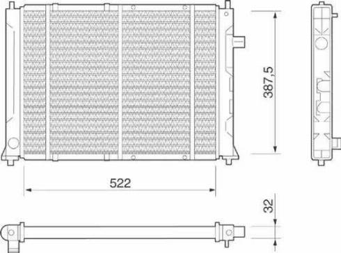 Magneti Marelli 350213802000 - Radiateur, refroidissement du moteur cwaw.fr