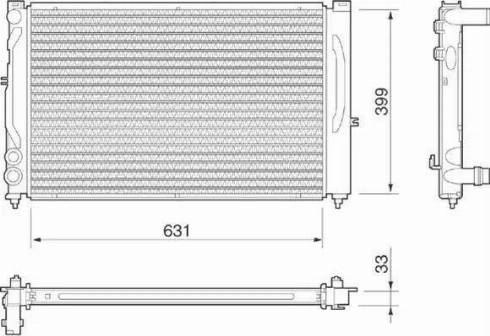 Magneti Marelli 350213811000 - Radiateur, refroidissement du moteur cwaw.fr