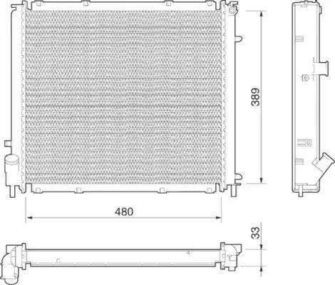 Magneti Marelli 350213813000 - Radiateur, refroidissement du moteur cwaw.fr