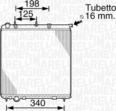 Magneti Marelli 350213821000 - Radiateur, refroidissement du moteur cwaw.fr