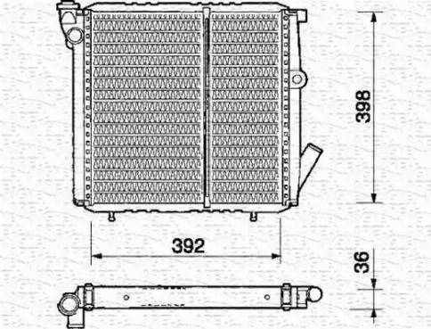 Magneti Marelli 350213349000 - Radiateur, refroidissement du moteur cwaw.fr