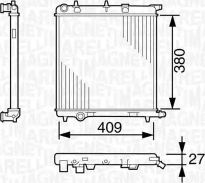 Magneti Marelli 350213389000 - Radiateur, refroidissement du moteur cwaw.fr