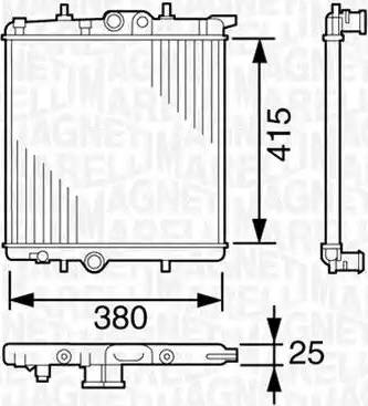 Magneti Marelli 350213388000 - Radiateur, refroidissement du moteur cwaw.fr