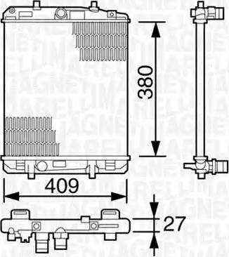 Magneti Marelli 350213387000 - Radiateur, refroidissement du moteur cwaw.fr